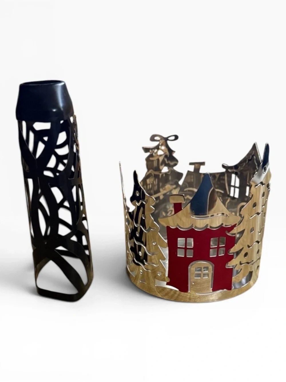 Bath & Body Works Little Town 3-Wick Candle Holder & Spiderweb Hand Soap